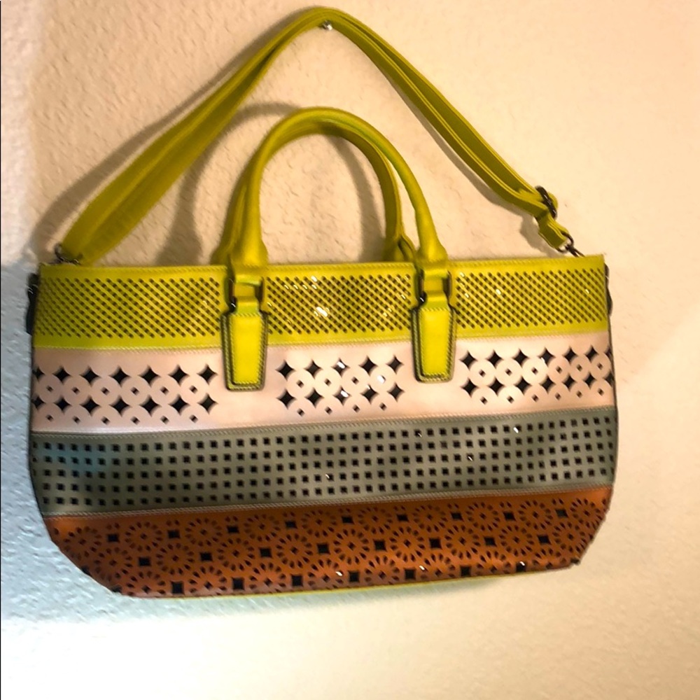 Diophy Laser Cut Satchel Women Handbag Bag